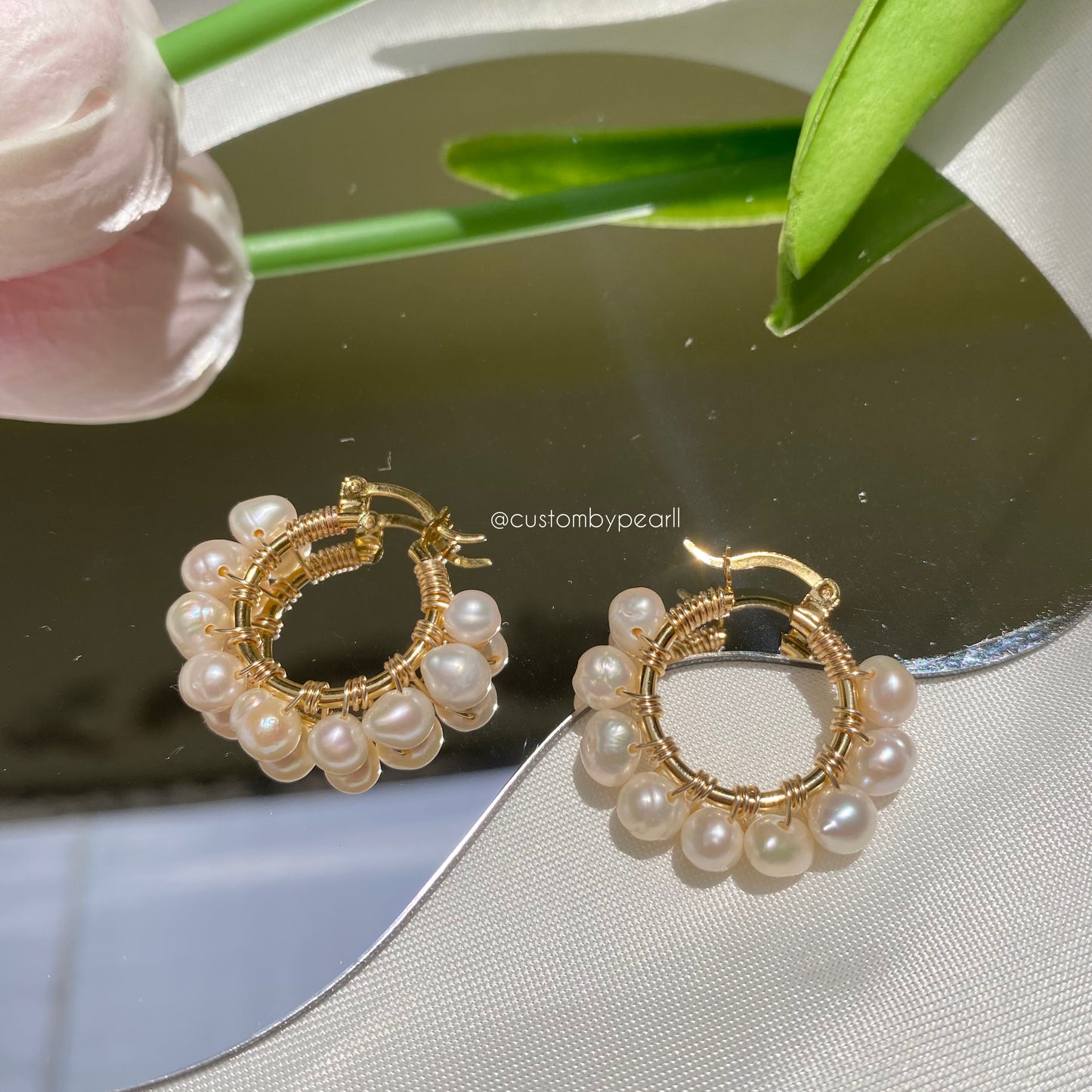 Arracadas Perlas de río